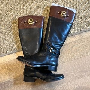 Brown and Black Michael Kors Boots